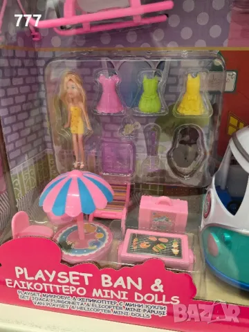 кукли с хеликоптер и микробус, снимка 2 - Кукли - 48412601