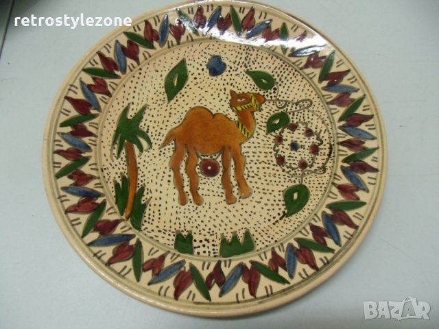 № 5879 старо керамично пано / чиния   - диаметър 26 см