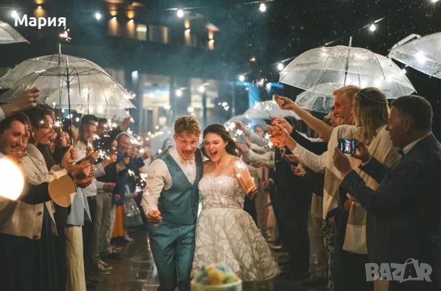 Прозрачен чадър подходящ за сватба / абитуриентски бал / рожден ден, снимка 6 - Други - 50411088