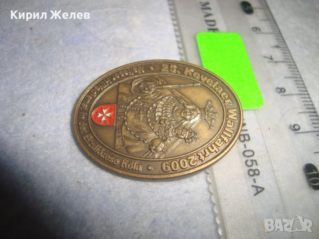 КОЛЕКЦИОНЕРСКА НЕМСКА БРОНЗОВА РЯДКА КРАСИВА ЗНАЧКА РЕЛИГИОЗНА ТЕМАТИКА 31311, снимка 6 - Колекции - 38026239