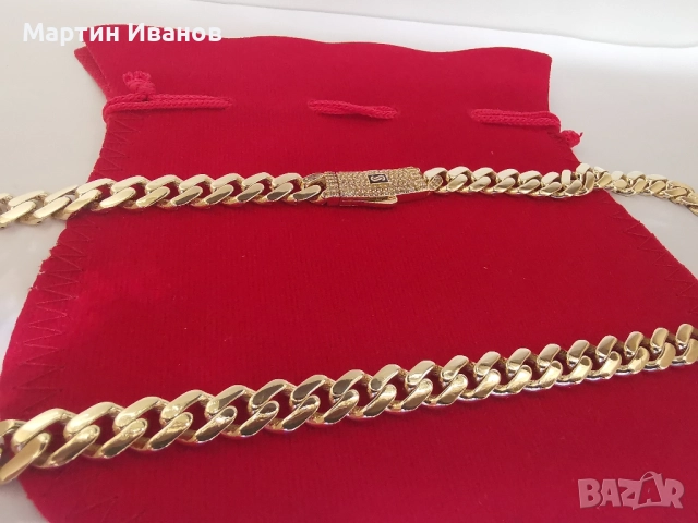 Златен синджир Монако панцер , снимка 3 - Колиета, медальони, синджири - 52497611
