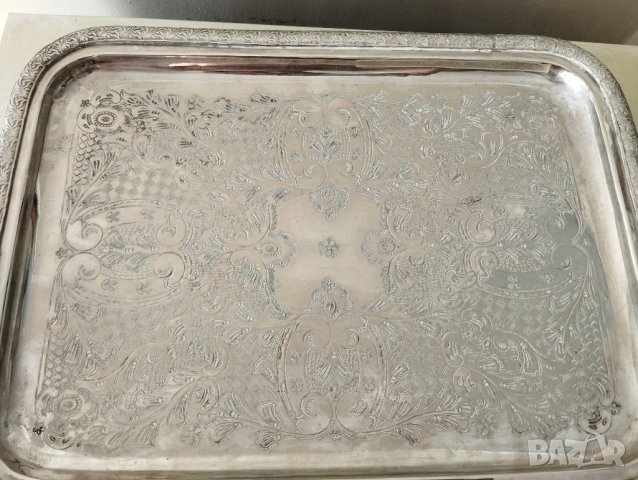 посребрен месингов поднос,табла, снимка 2 - Други ценни предмети - 42111020