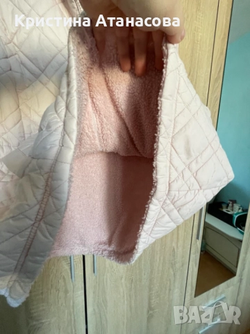 Прекрасен нежнорозов елек – шушляк с пухена подплата, снимка 7 - Елеци - 52500826