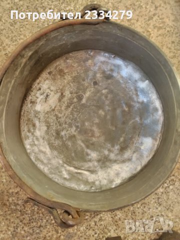 Стар меден бакър,казан ,,пиратник" 40 литра, снимка 2 - Антикварни и старинни предмети - 37550413