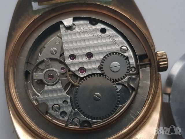 Мъжки механичен позлатен часовник Flux 17 jewels, снимка 7 - Антикварни и старинни предмети - 35085666