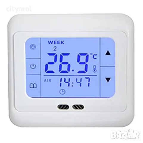 Терморегулатор за подово отопление, touch screen, програмируем, 3.6KW