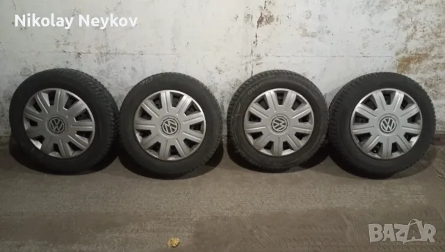 Зимни гуми 165/70/14 с джанти 5х100 и тасове за VW Polo, Skoda Fabia, Seat Ibiza