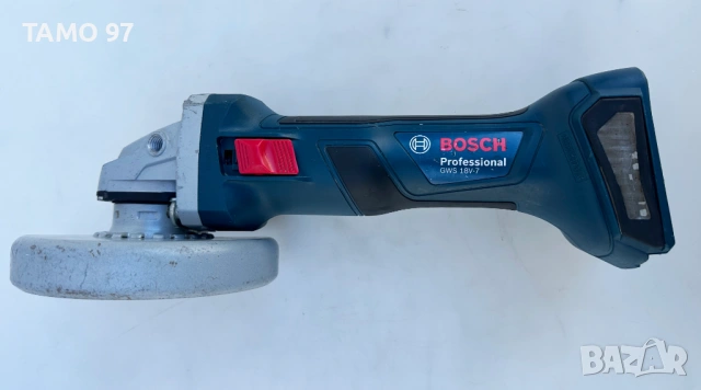 BOSCH GWS 18V-7 - Безчетков ъглошлайф 18V, снимка 2 - Ъглошлайфи - 53233446