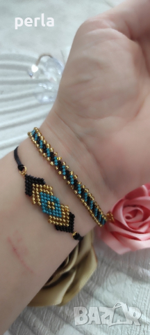 Ръчно изработени гривни от стъклени мъниста миюки 