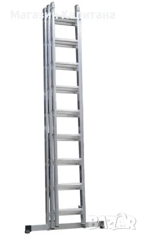 Трираменна алуминиева стълба 3х8 и 3х10 стъпала Арон България, снимка 5 - Други машини и части - 49857764