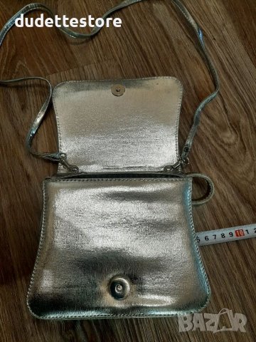 Малка сребърна чанта сребриста, снимка 6 - Чанти - 38408673