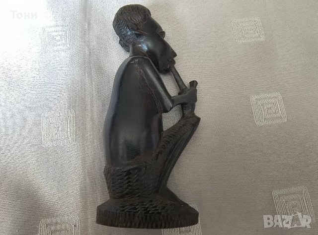 Невероятен винтидж ръчно резбован мъж, хора от Маконде, Танзания - абанос/черно дърво, снимка 6 - Антикварни и старинни предмети - 50131450
