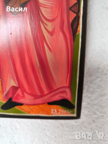 Икона Свети свещеномъченик Киприан и света мъченица Юстина, снимка 10 - Икони - 51843227