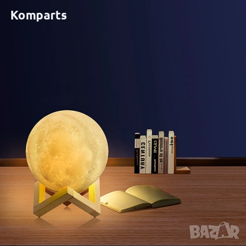 LED настолна нощна лампа луна