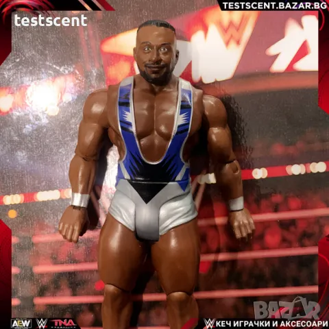 Екшън фигура WWE Big E Langston Биг И Basic Series figure играчка Mattel Blue, снимка 1 - Колекции - 48495343