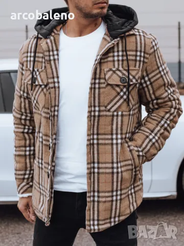 Мъжко изолирано яке с качулка, 3цвята , снимка 6 - Якета - 48268391