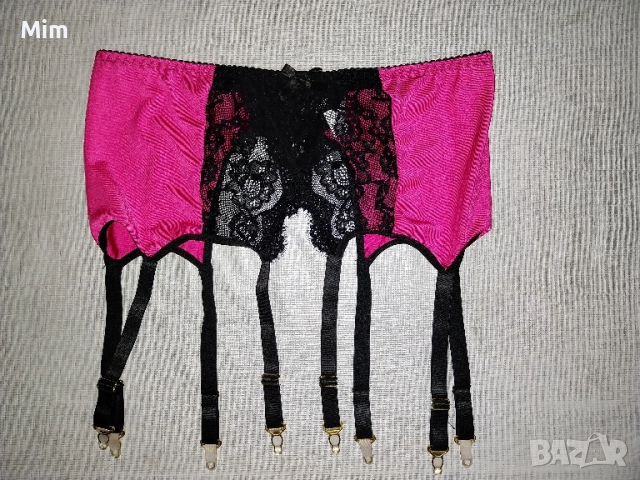 XL Розов еластичен колан с 8 жартиери за чорапи , снимка 4 - Бельо - 52396603