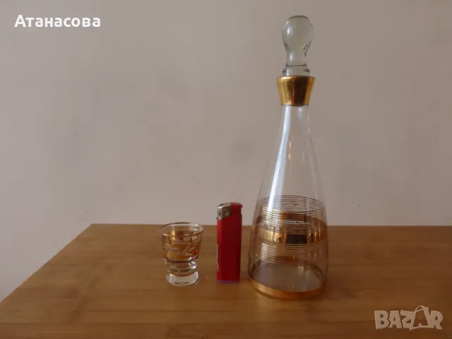 Стъклен сервиз за ракия 1945 г, снимка 2 - Сервизи - 50243083