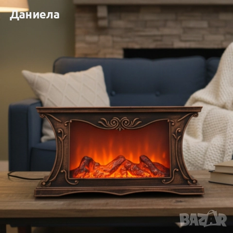 Декоративна LED камина с реалистичен ефект на пламък и жарава, снимка 3 - Декорация за дома - 51928731