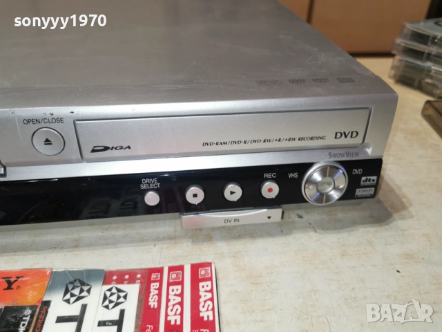 PANASONIC DMR-ES35V DVD RECORDER+VHS ВНОС GERMANY 1904260951LCHERY1, снимка 11 - Плейъри, домашно кино, прожектори - 54242306