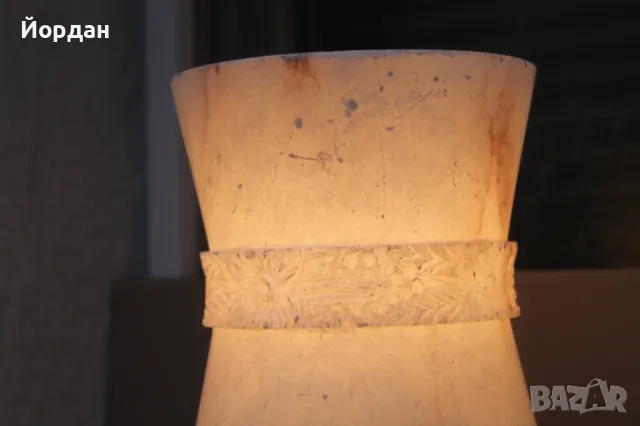 Лампа от бял мрамор, снимка 10 - Настолни лампи - 48681235