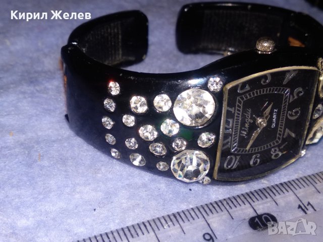 ЕФЕКТЕН ФЕШЪН АРТ ДАМСКИ КВАРЦОВ ЧАСОВНИК - ГРЕВНА с ФАСЕТИРАНИ ИСКРЯЩИ КРИСТАЛИ 25901, снимка 6 - Дамски - 40431971