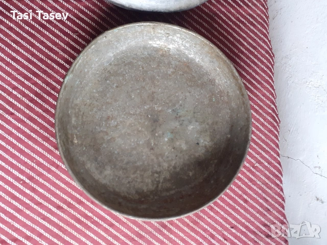 Медна, бакърена тава и котлел, менче, снимка 4 - Други стоки за дома - 52905774