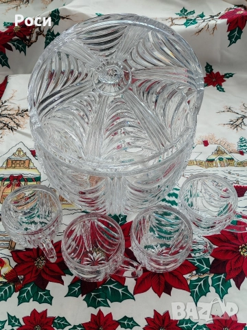К-т за пунш от оловен кристал , снимка 3 - Сервизи - 52732250