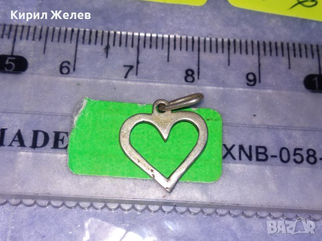 СТАР ОРНАМЕНТИРАН СЪРЦЕВИДЕН СРЕБЪРЕН АРТ ДЕКО МЕДАЛЬОН ВИСОКА ПРОБА СРЕБРО МАЙСТОРСКА РАБОТА 28612, снимка 4 - Антикварни и старинни предмети - 39379330