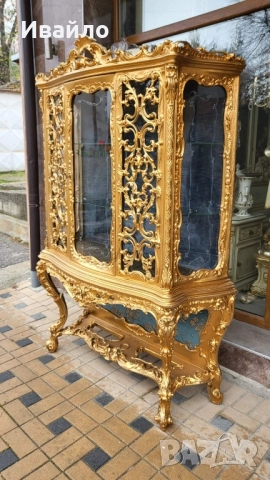 Италианска барокова витрина 026, снимка 5 - Секции и витрини - 52348018