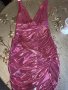 Нова клубна рокля с етикета House London  метален металически ефект в златисто лилав цвят бляскава , снимка 4