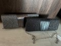 Дамска чанта клъч с фин блясък в черен цвят, снимка 2