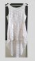 Дамска асимитрична рокля бяла дантела размер Л , снимка 1