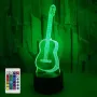 Холограмна 3D LED лампа Китара-дистанционно управление 16 цвята+други режими на управление, снимка 3