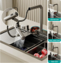 Луксозна мултифункционална кухненска мивка с двоен водопад, снимка 7