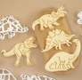 4 броя големи динозаври динозавър пластмасови резци тесто бисквитки фондан декорация торта , снимка 1