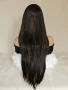 Тъмно кафява дълга перука с бретон, снимка 2