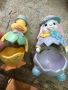 Великденски заек и пиленце - поставки за яйца гумени , снимка 2
