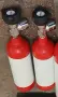 Продавам - 2 броя малки метални бутилки от СССР - 1,2 L - 1,68 кг tara - 200 BAR - работно налягане , снимка 1