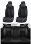 комплект универсална тапицерия за автомобилни седалки в черен цвят – луксозен дизайн, снимка 3