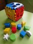 Образователни играчки - кубче и кофички с форми и цветове, пъзел с букви и цифри