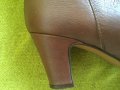 Кафяви ботуши с ток естествена кожа подплата  37, снимка 9