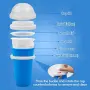 Honbuty Magic Slushie Maker Cup – силиконова чаша за замразени напитки, 350 мл, синя, снимка 5