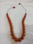 Стар руски  кехлибарен гердан с  кръгли,плътни зърна и обеци кехлибар и сребро , снимка 4