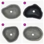 vidaXL Мивка от речен камък, овална, (37-46)x(29-36) см, снимка 5