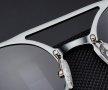 2 цвята Дизайнерски ретро метални слънчеви очила Steampunk Unisex 2023, снимка 8