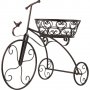 Метален цветарник "Велосипед с птичка" в цвят антично кафяво , снимка 1 - Декорация за дома - 39802146