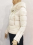 Късо дамско зимно яке - екрю, снимка 1