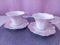 Комплект от 2 броя порцеланови чашки и чинийки за чай или кафе , снимка 1 - Други - 44633604