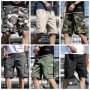 Камуфлажни къси мъжки панталони, 6цвята - 023, снимка 1 - Къси панталони - 40851605